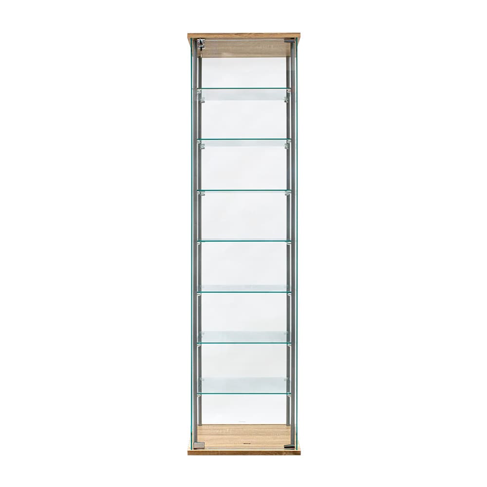 SHOW/42,8-Tier Glass Showcase with Key Lock-2