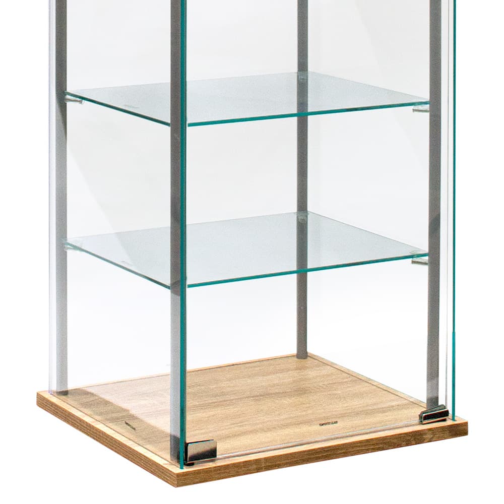 SHOW/42,8-Tier Glass Showcase with Key Lock-3