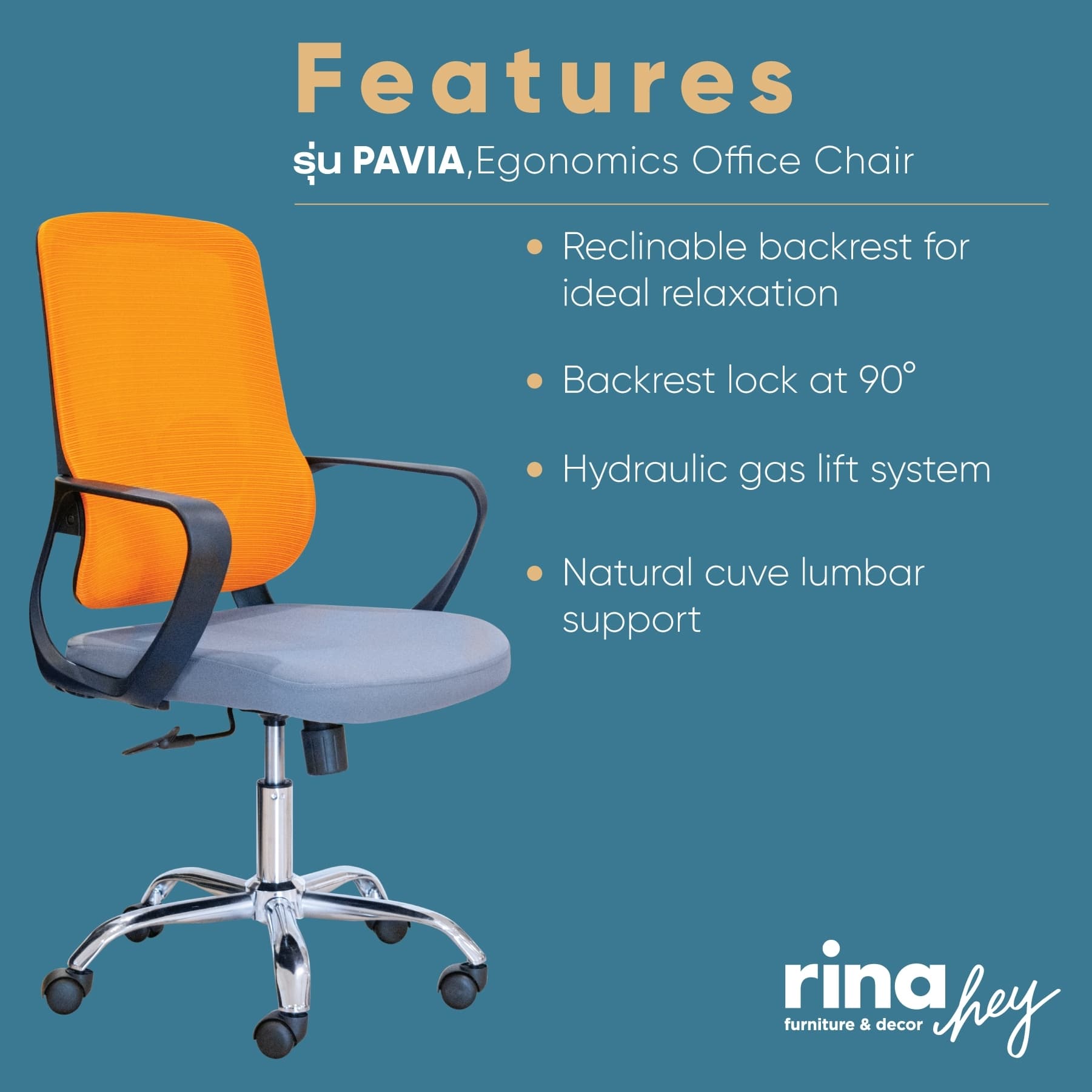 PAVIA,Ergonomic Office Chair-9