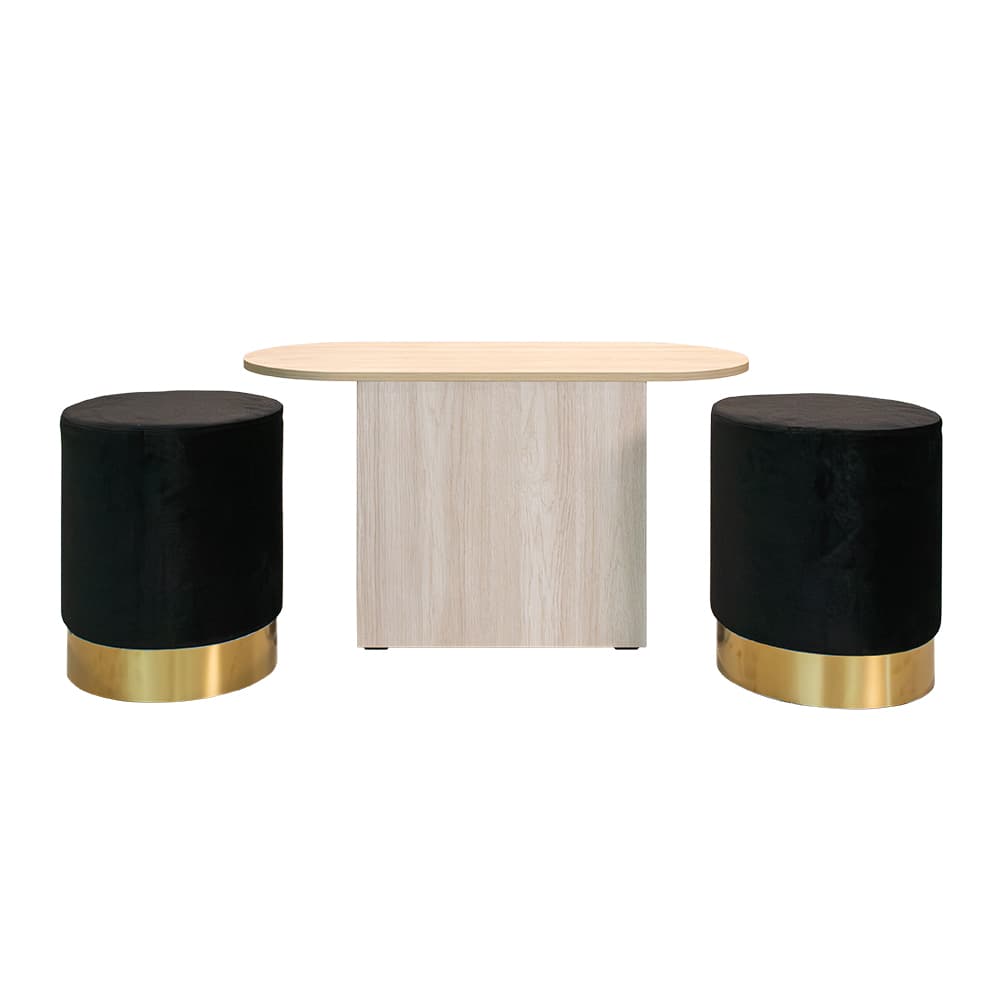 PICCO/90/3,Set of 1 Coffee Table & 2 Stool-6