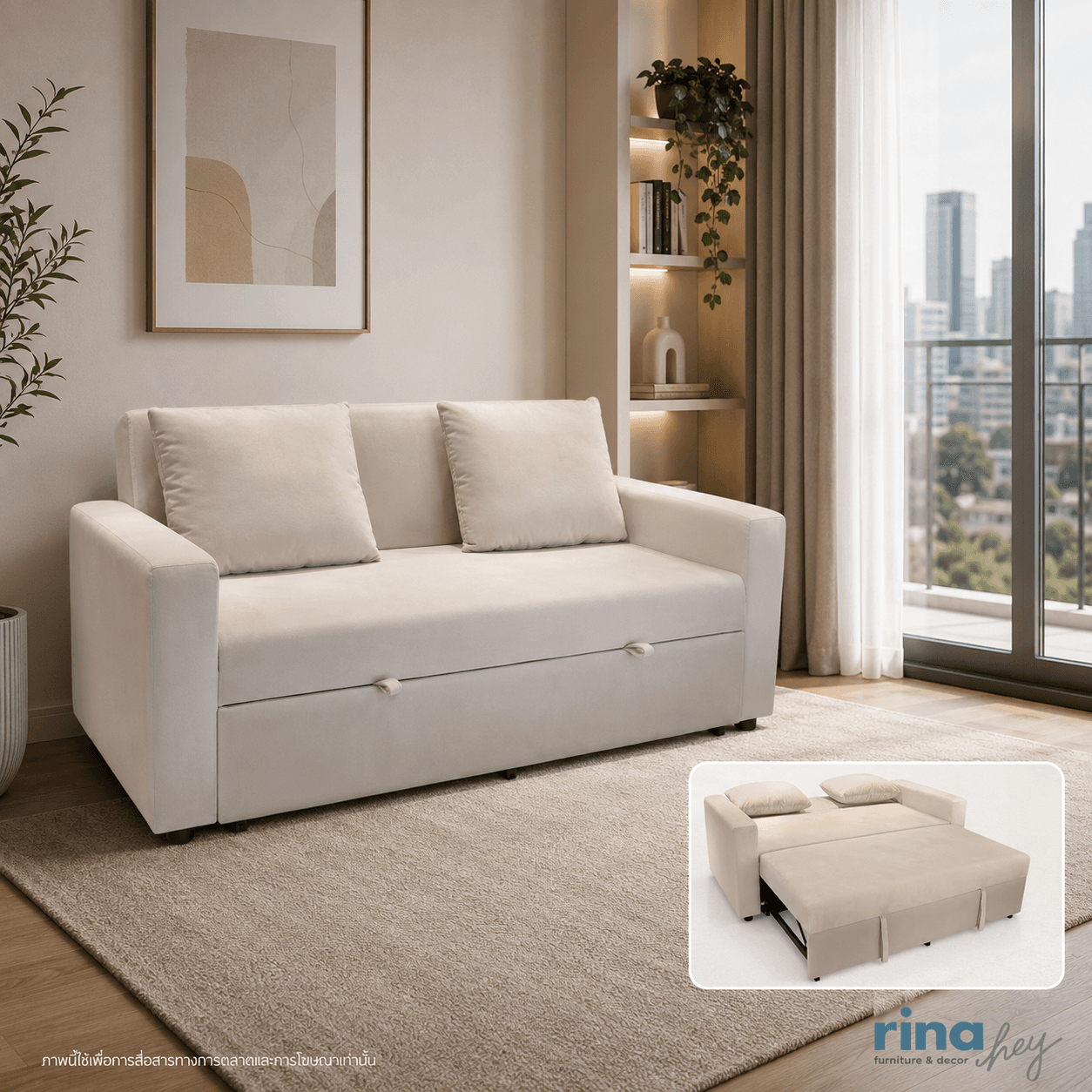 FINN/3,3 Seater Sofa Bed