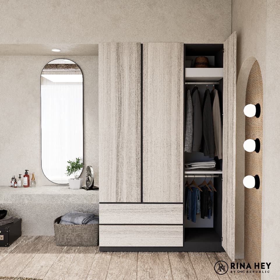 THE LINE/3,3 Door Wardrobe-3