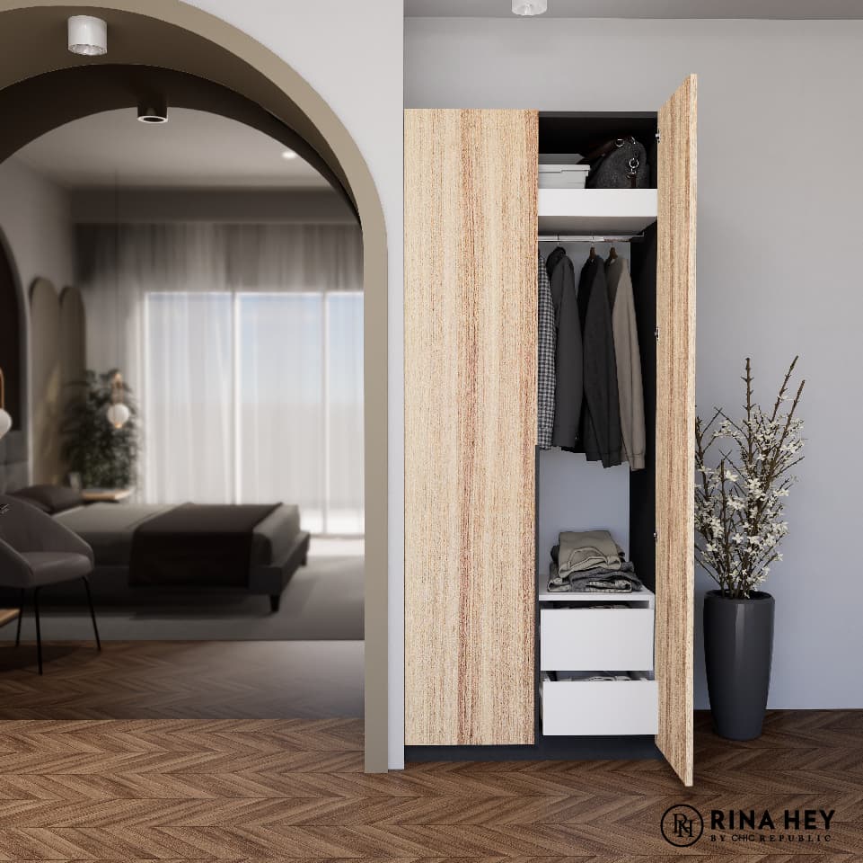 THE LINE/2,ตู้เสื้อผ้า 2 บานเปิด -8