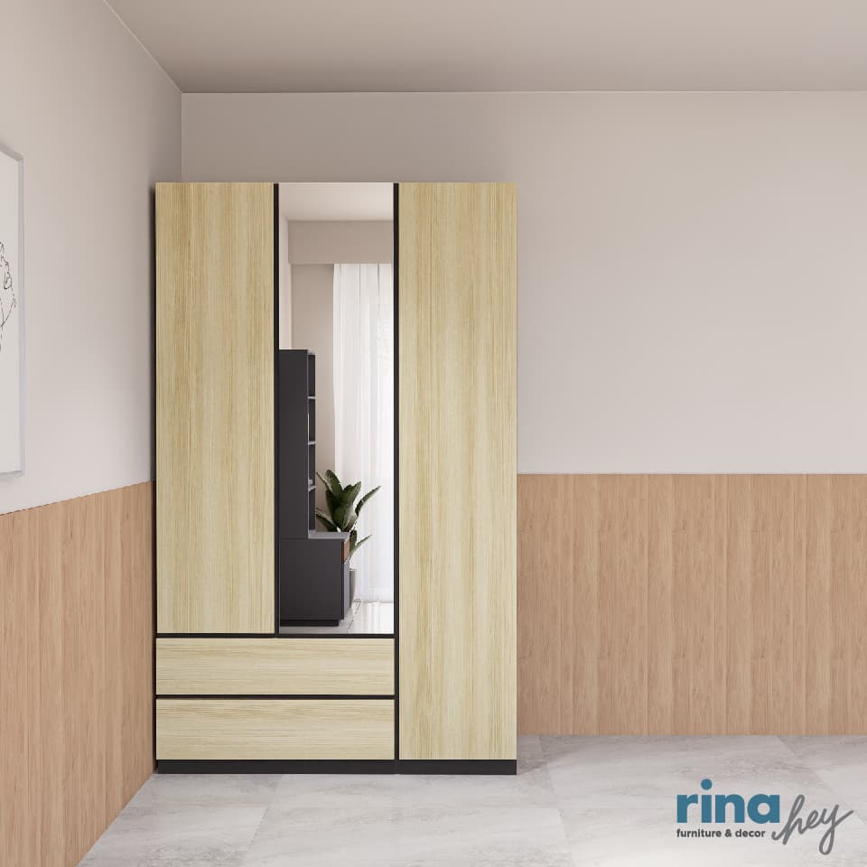 THE LINE/3,3 Door Wardrobe-3