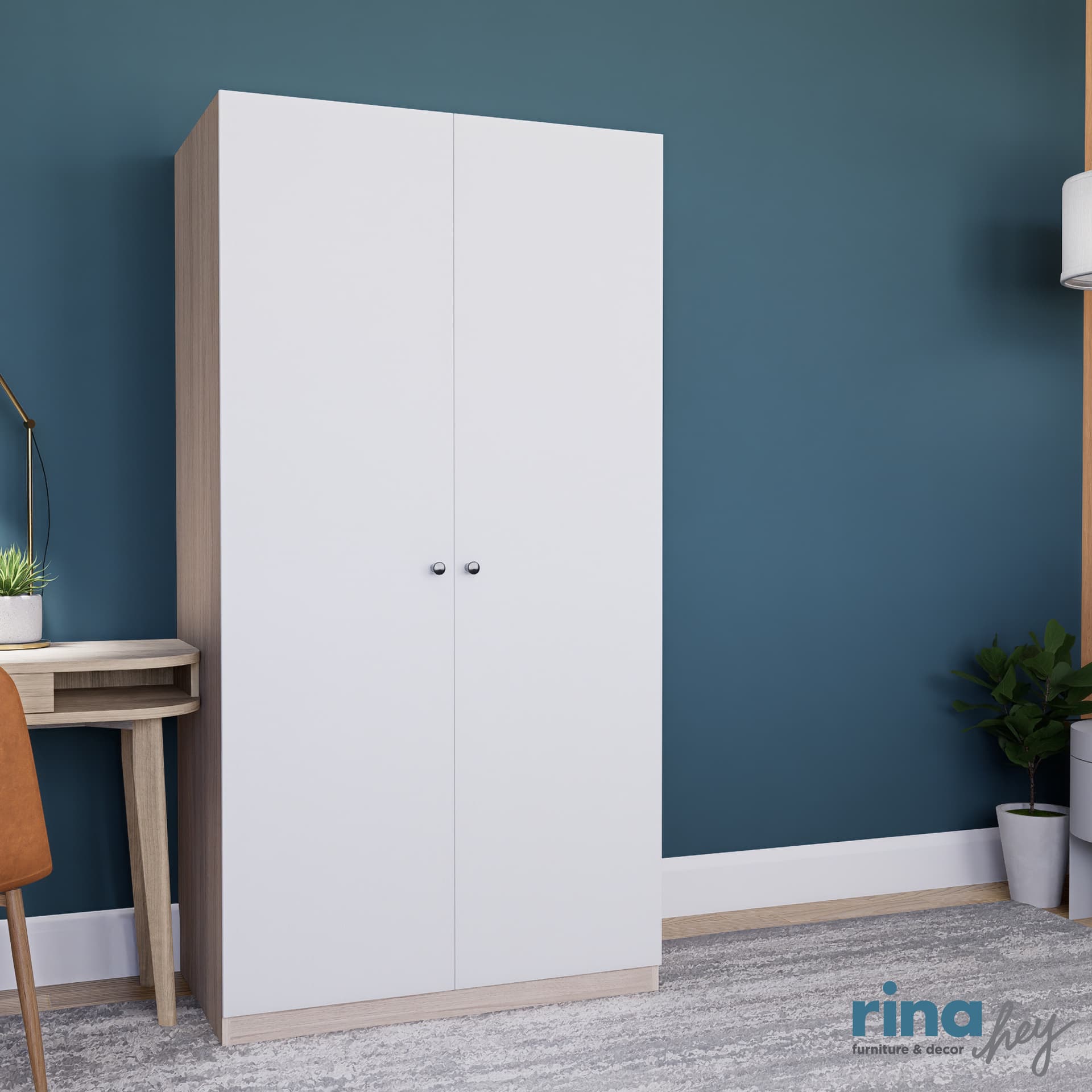 WELL/2,ตู้เสื้อผ้า 2 บานเปิด-7