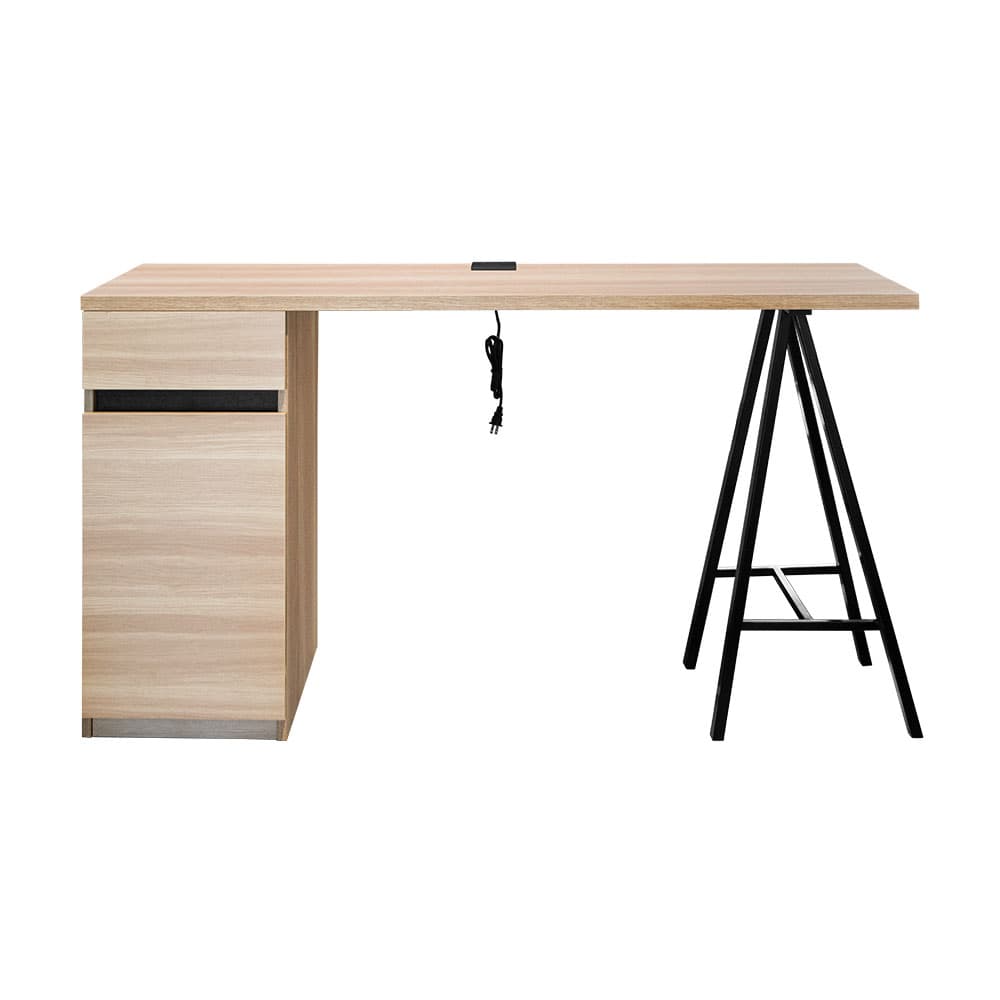 OWEN-B PLUS,โต๊ะทำงานพร้อมที่ชาร์จUSB+ปลั๊กไฟ-4