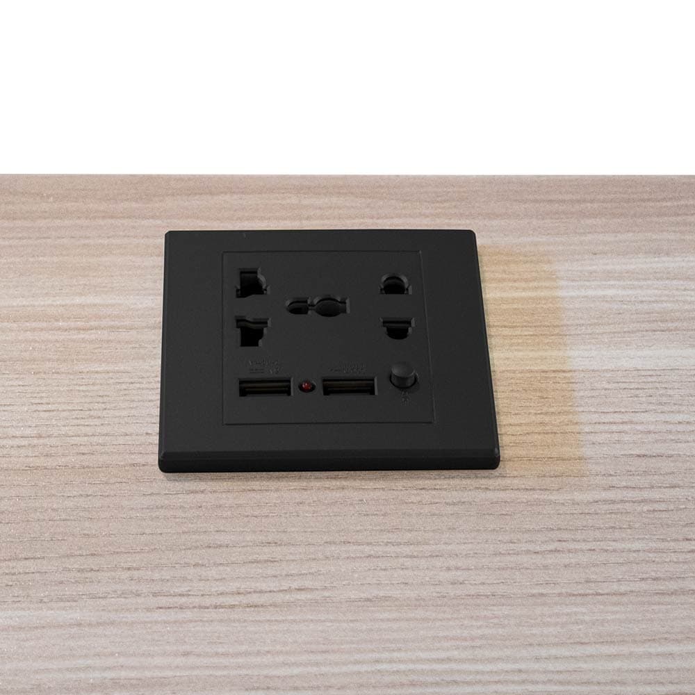 OWEN-C PLUS,โต๊ะทำงานพร้อมที่ชาร์จUSB+ปลั๊กไฟ-4