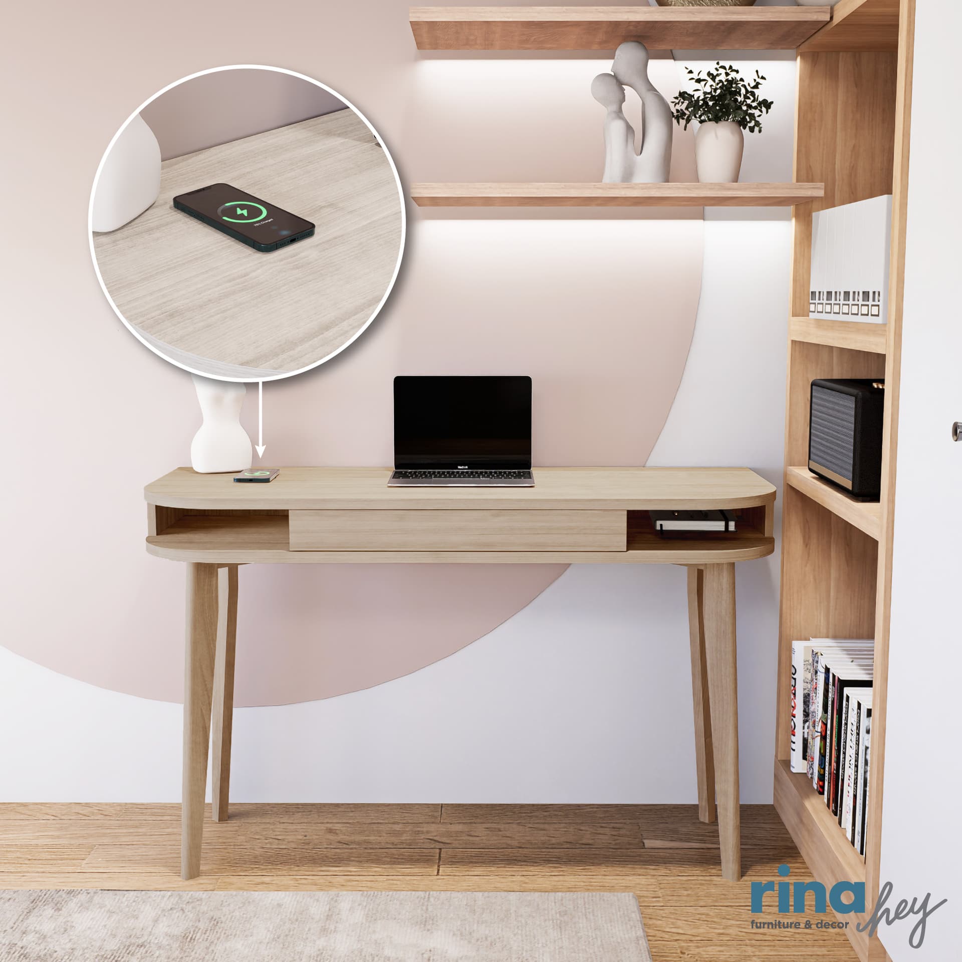 MOKKA/120,โต๊ะทำงานพร้อมที่ชาร์จไร้สาย-7