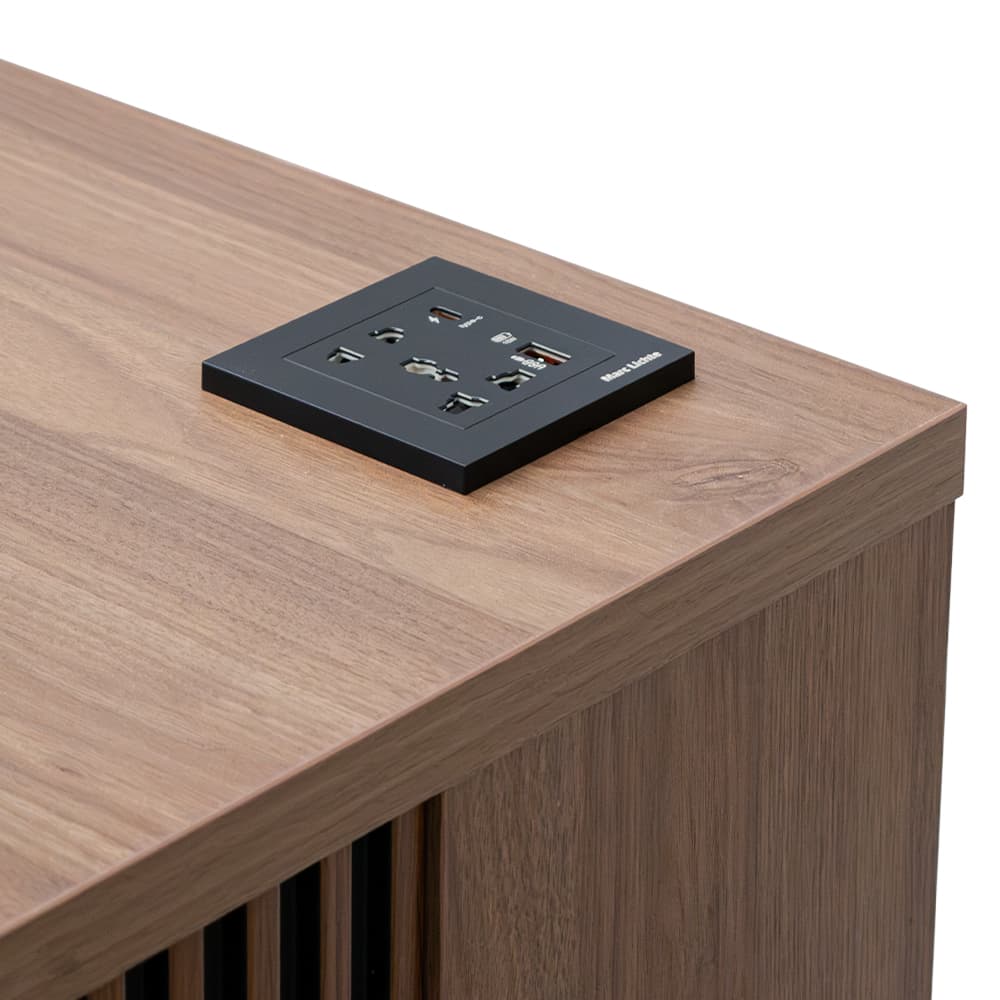 FENCY/120,โต๊ะทำงานพร้อมที่ชาร์จUSB+ปลั๊กไฟ-5